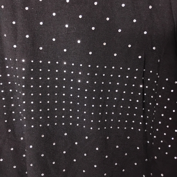 Chico’s Zenergy Erica Top L Black Sparkle 3/4 Sleeve Modal NEW - Picture 3 of 10